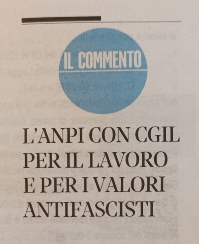 Anpinazionale's tweet photo. "È il momento di esserci per il lavoro e l’antifascismo con orgoglio, dignità, unità. L’8 ottobre l’#Anpi ci sarà"

Sul @fattoquotidiano un pezzo del Presidente ANPI Gianfranco Pagliarulo https://t.co/WZTZHQpCzq