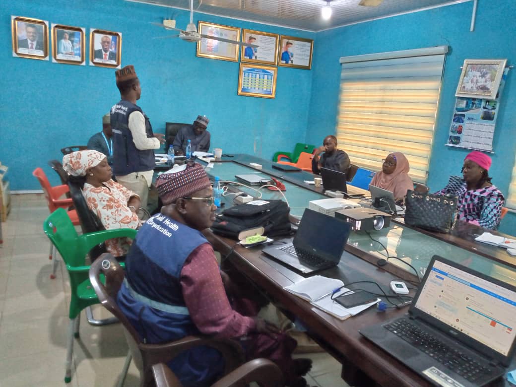 The WHO SC Kebbi State field office <a href="/eyitayoe/">Dr Emmanuel, Eyitayo</a> giving a warmth welcome speech during the NWZ ZC visit to the State amidst OBR pre-implementation activities.