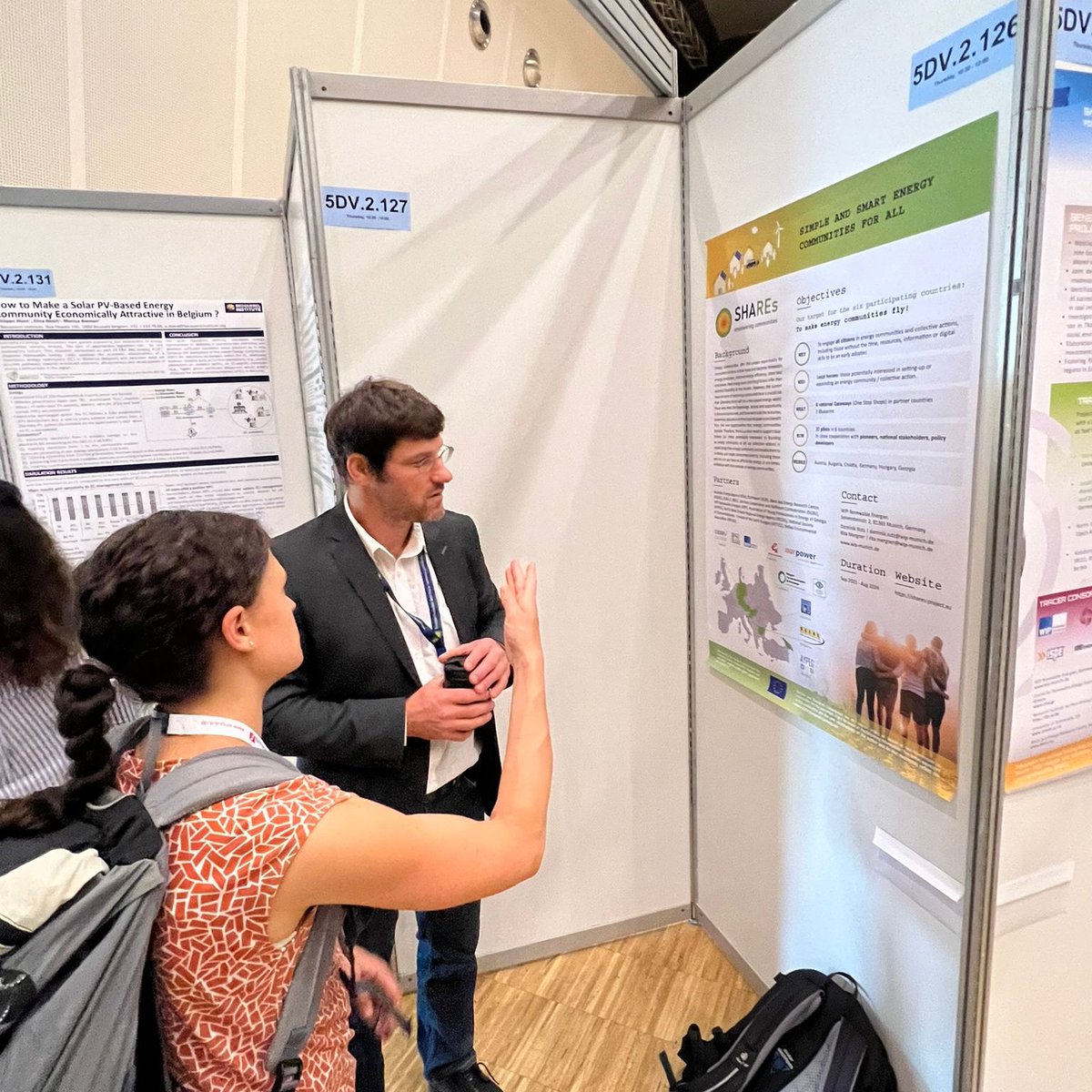 ECSharesPlus's tweet photo. Dominik, one of our team members, presented SHAREs in the 8th World Conference on Photovoltaic Energy Conversion (#WCPEC-8). ☀ This year it took place together with the European PV Solar Energy Conference (39th EU PVSEC) in Milan, Italy. https://t.co/EaAPr1BAD7 https://t.co/agQTXaMugC
