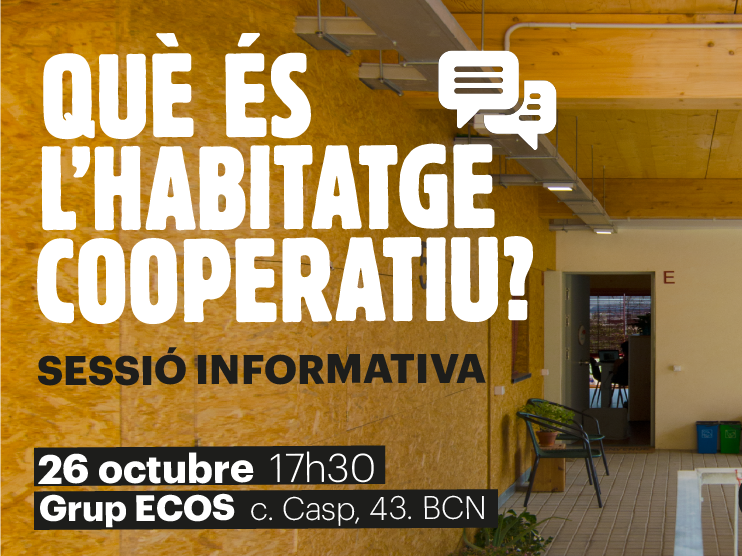 Habicoop_FCHC's tweet photo. Vols saber ben bé què és l'#HabitatgeCooperatiu? T'interessaria sumar-te a un projecte, però no saps per on començar?
💡No et perdis aquesta sessió informativa el 26 d'octubre a @GrupEcos i resol els teus dubtes!
#AgendaESS #Cohabitatge
Inscriu-te https://t.co/6rCPHw2VcF https://t.co/kGMEOIQbB3