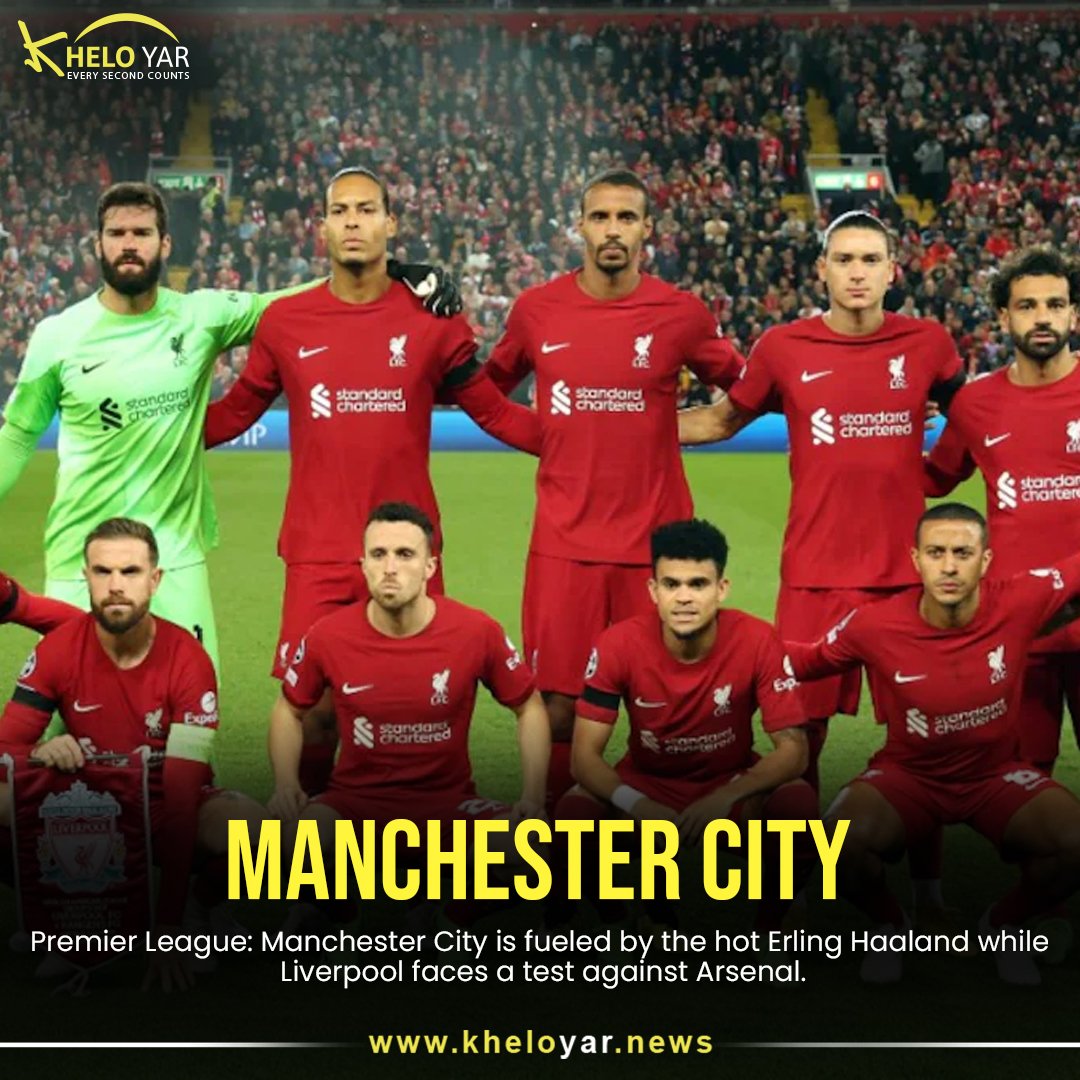 KheloyarN's tweet photo. Premier League: Manchester City is fueled by the hot Erling Haaland while Liverpool faces a test against Arsenal.

💻 SIGN UP NOW:- https://t.co/QBEYjQ3DIb

#manchestercityfc #football #trending #liverpool #premierleague #erlinghaaland #virgilvandijk #norway #emiratesstadium https://t.co/9FMLxTHTFC