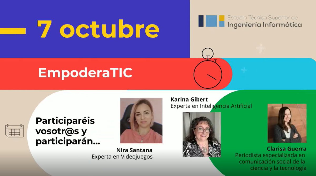 etsii's tweet photo. ¡¡Hoy en la ETSII de la @unisevilla celebramos las jornadas #EmpoderaTIC!! https://t.co/MvVCP0YJEX