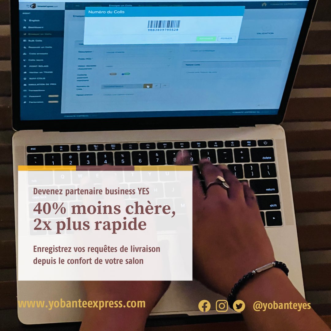 yobanteYES's tweet photo. Grâce à notre plateforme web et mobile,  restez chez vous et faites livrer vos colis en toute simplicité, partout au Sénégal et à l’étranger. #lastmile #delivery

Devenez partenaire business @yobanteYES maintenant 👉 https://t.co/vdd3jWieml https://t.co/UV4qFOA6TE