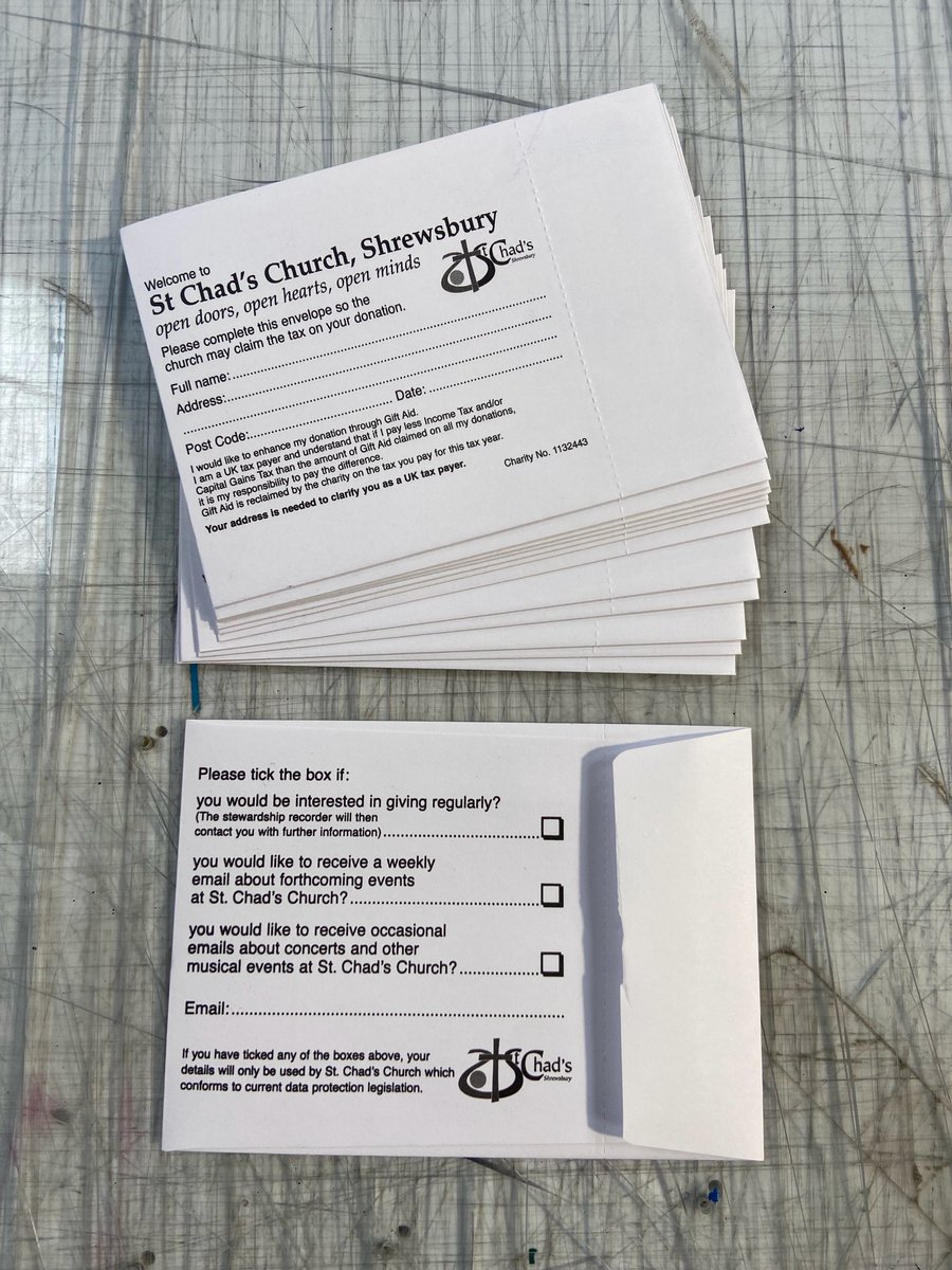 Cyclone_Signs's tweet photo. Did you know that we also do Printed Envelopes?
Here are some collection envelopes we printed for @StChadsShrews!
#cyclonesigns #envelopes #printedenvelope #printing #printedlettering #advertising #collectionenvelopes #business #shropshire #Shrewsbury https://t.co/B8vbdB2umQ