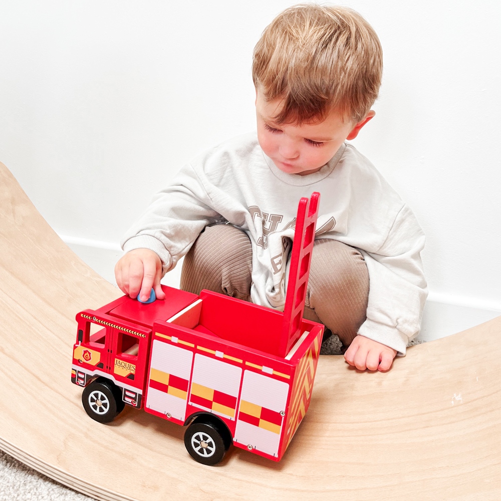 Have you seen our brand new Fire Engine toy? It's selling like HOT cakes🔥😉 Have you got yours yet? #JaquesofLondon #WoodenToys