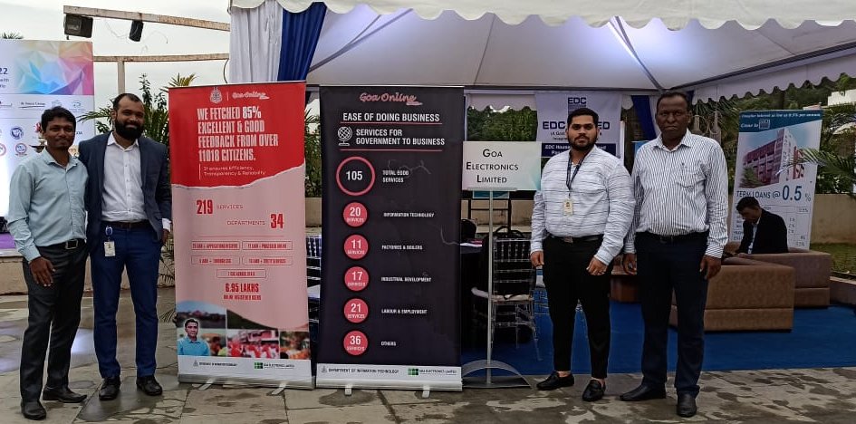 GoaElectronics's tweet photo. GEL at the Mega Investment event - “Invest Goa 2022” on 6th and 7th October 2022 organized by Goa Chamber of Commerce & Industry in association with Federation of Indian Chamber of Commerce and Industry (FICCI)
.
.
.
#GoaGovt #GoaChamberofCommerce #FICCI #GEL #LogistichubofIndia https://t.co/pv0jkp3IGO