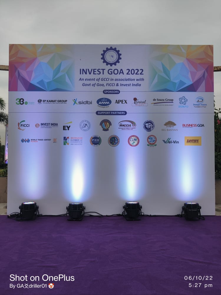 GoaElectronics's tweet photo. GEL at the Mega Investment event - “Invest Goa 2022” on 6th and 7th October 2022 organized by Goa Chamber of Commerce & Industry in association with Federation of Indian Chamber of Commerce and Industry (FICCI)
.
.
.
#GoaGovt #GoaChamberofCommerce #FICCI #GEL #LogistichubofIndia https://t.co/pv0jkp3IGO