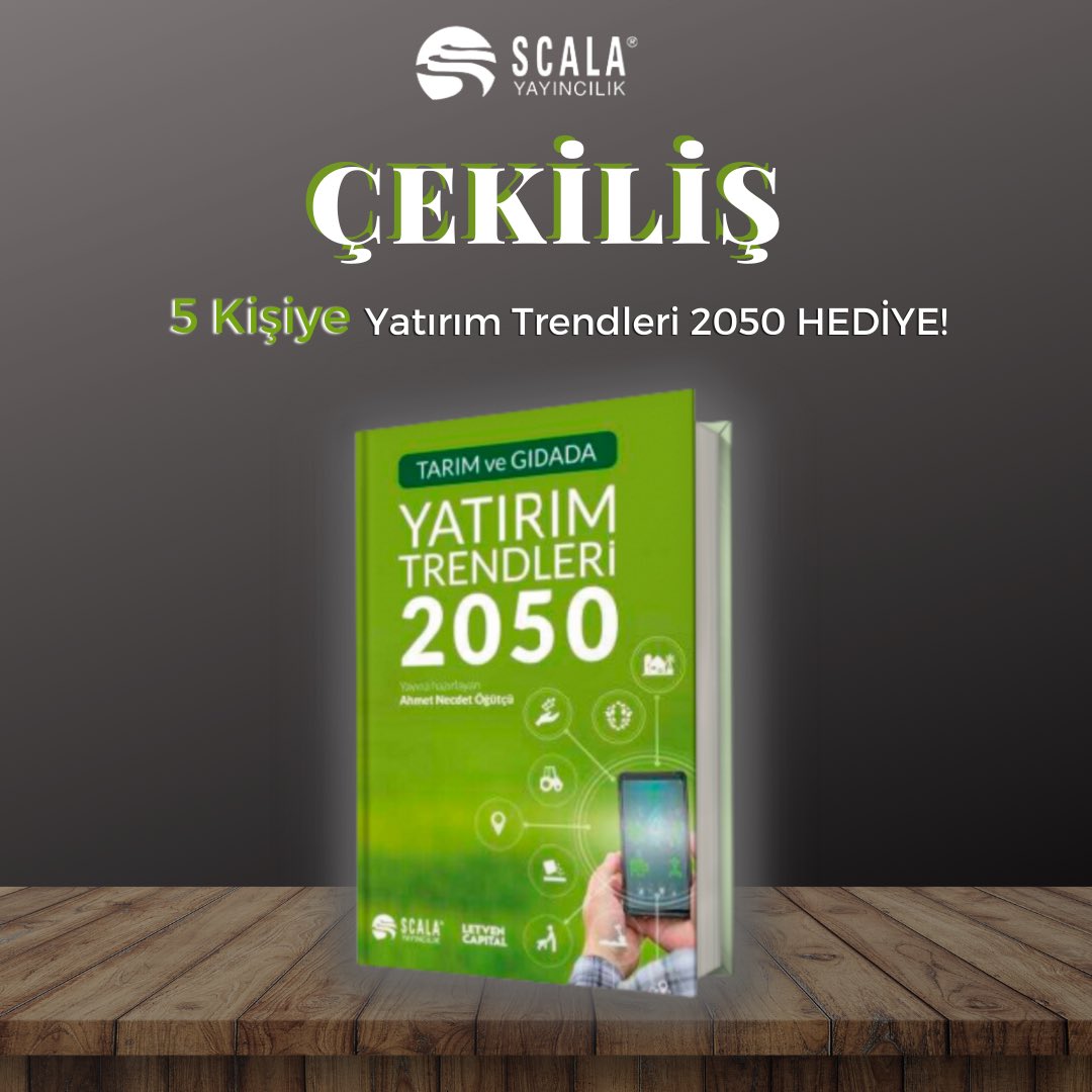 🎊ÇEKİLİŞ VAR🎉

5 Kişiye Tarım ve Gıdada Yatırım Trendleri 2050 Hediye Ediyoruz ‼️

Yapmanız Gerekenler

🟢Twitter hesabımızı takip etmeniz,
🟠Bu gönderiyi retweet yapmanız 

Ne kadar çok yorum o kadar çok şans‼️

*Son katılım tarihi 10.10.2022 Pazartesi günü 

#çekiliş