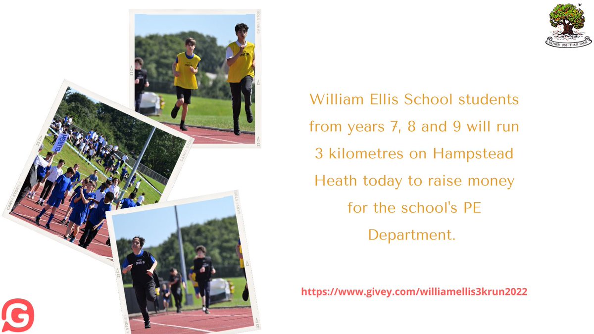Wishing the best of luck to all @WilliamEllisSch students running 3 kilometres on Hampstead Heath today! Help them raise money to improve their #school facilities so that they can grow in the best learning environment. givey.com/williamellis3k… #pta #HighgateLondon @Keir_Starmer