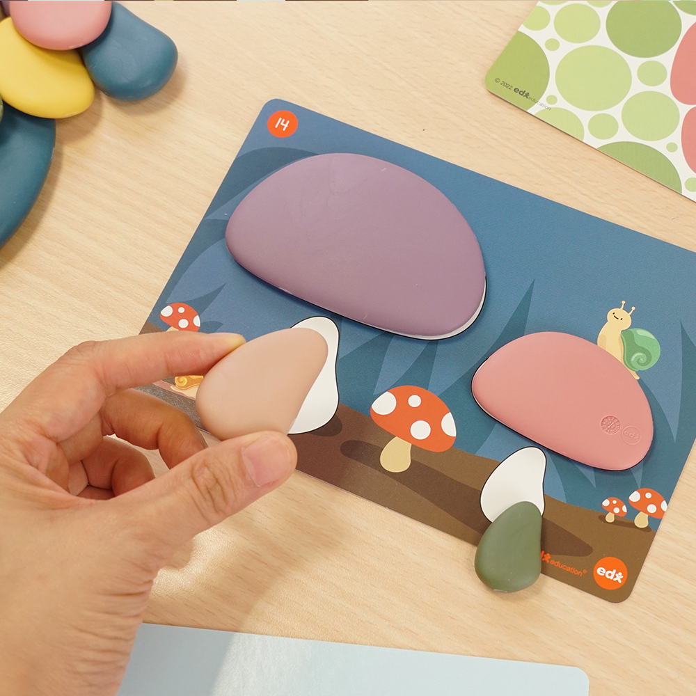 edxeducation's tweet photo. Rainbow Pebbles® are great for children to learn how to match the right shape in the right place, and then eventually start to manipulate the shapes by themselves, developing essential fine motor skills and hand-eye coordination. #edxeducation #handsonlearning #playlearncreate https://t.co/wL7ohZeAv1
