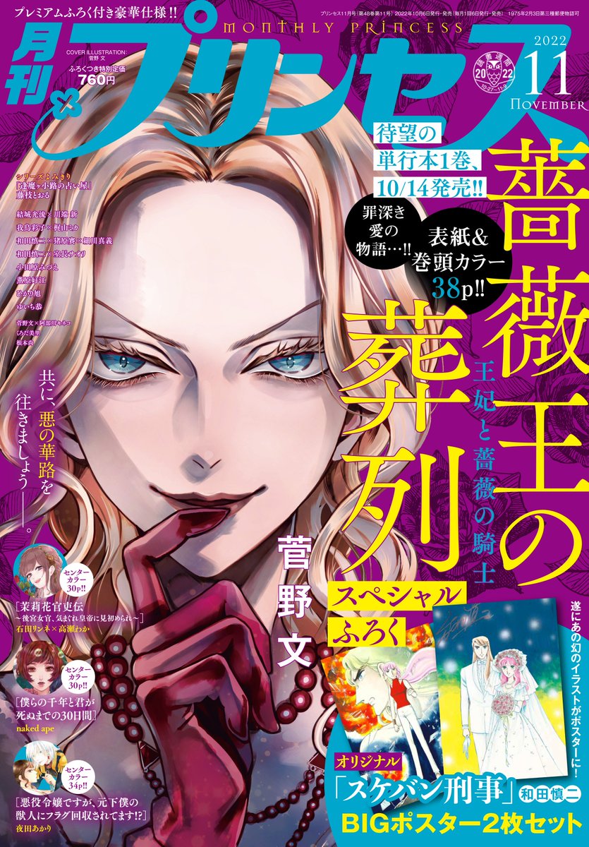 昨日発売のプリンセス11月号に時をかけるスケバン刑事15話掲載されています!!
来月はコミック作業のためお休みです。
よろしくお願いします。
スペシャル付録にスケバン刑事の大きなポスターがありますぞ!!! 
