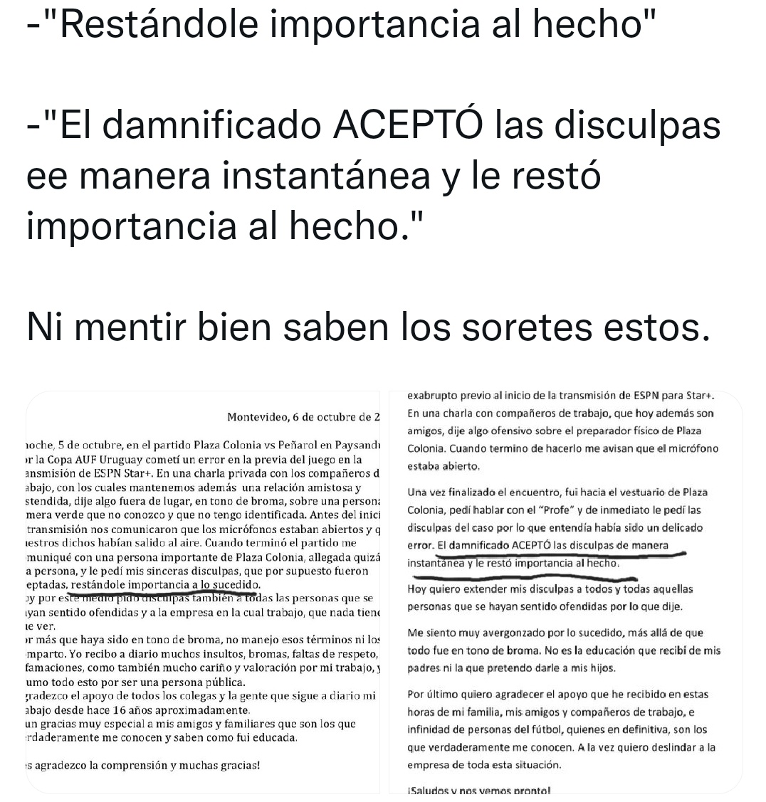 Jajaja como q se copieron las cartas sos una vergüenza ese es el periodismo q tenemos