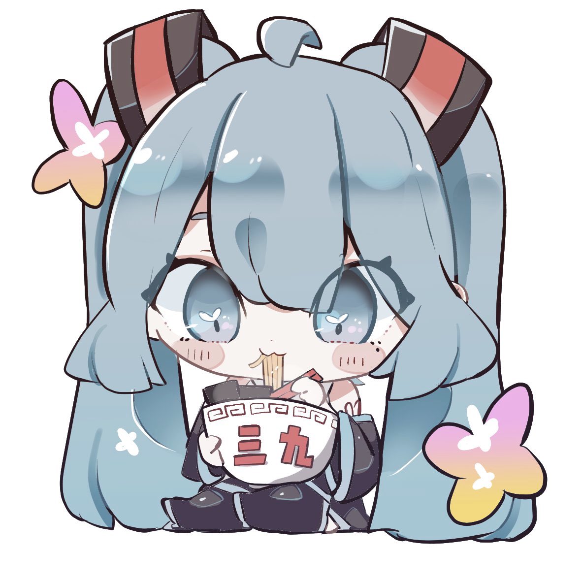 初音ミク 「[ぷち告知]ずっと描こうと思ってためんめめんミクちゃん!ボマスに持っていきますー」|ひき🥞超ボーマス51/E20のイラスト