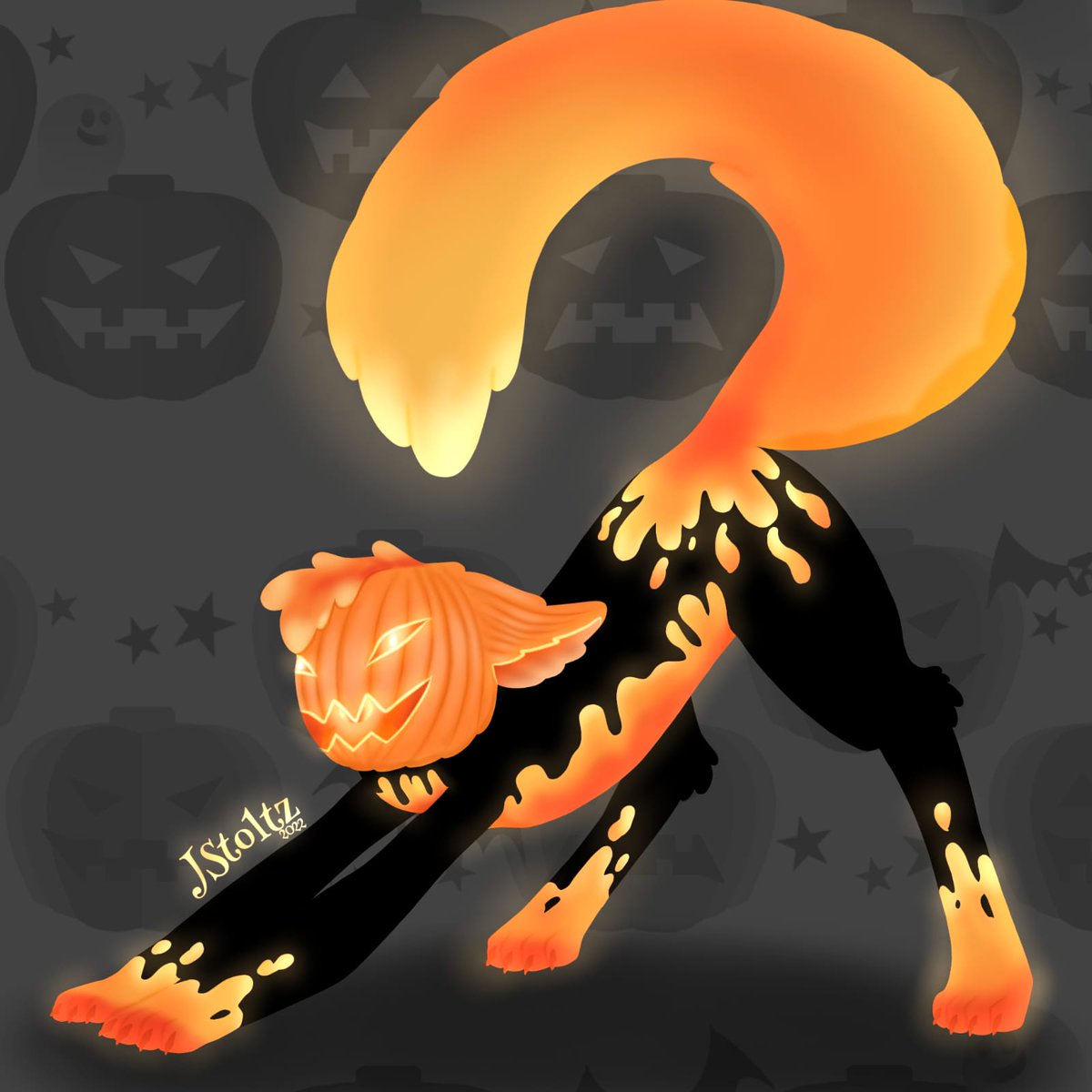 FluffyStoltz's tweet photo. I think pumpkin cat is ready for Halloween! https://t.co/dux1m7uUyD