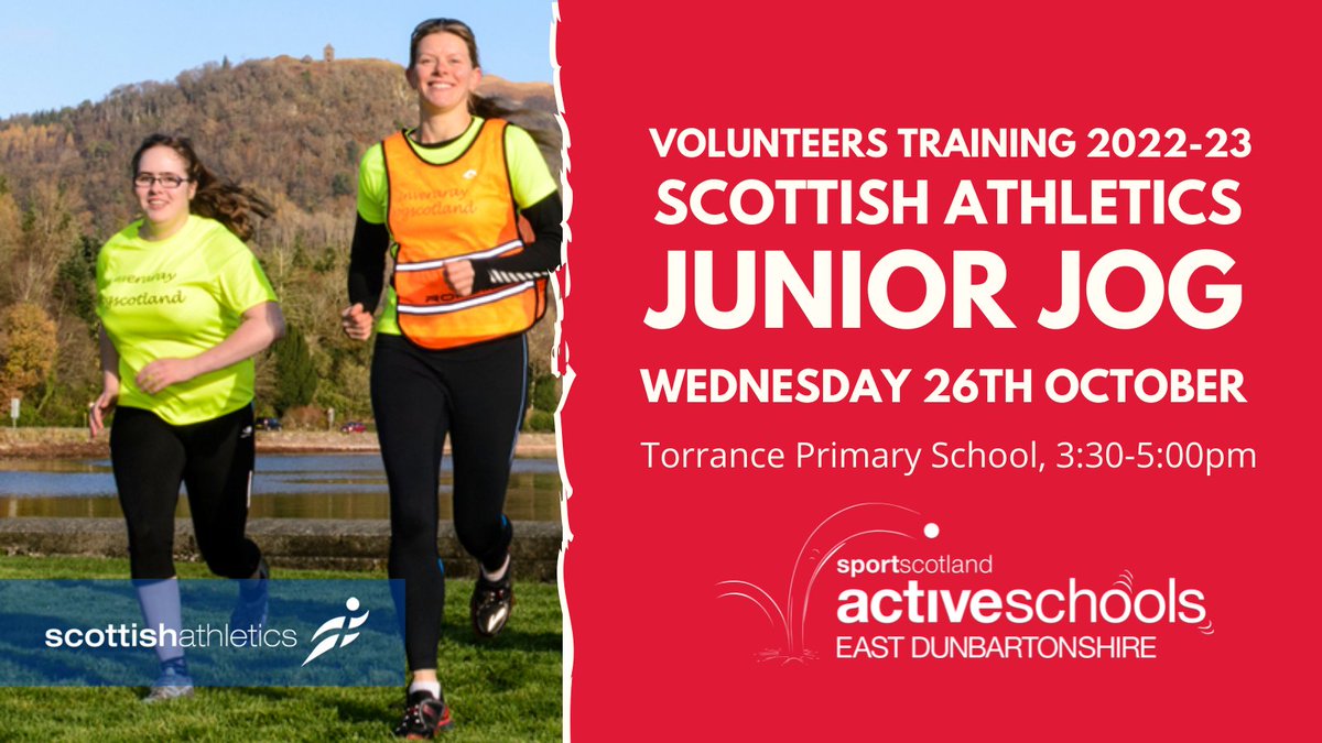 EDActiveSchools's tweet photo. π£VOLUNTEER TRAINING 22/23π£
Sign up for the @scotathletics Junior Jog Training & learn how to effectively plan and deliver Junior Jog Sessions at your local school πββοΈπ
Email your Active Schools Coordinator to sign up βοΈ
Session detailsπ
#ActiveSchools #JuniorJog https://t.co/IKJvc1kYxm