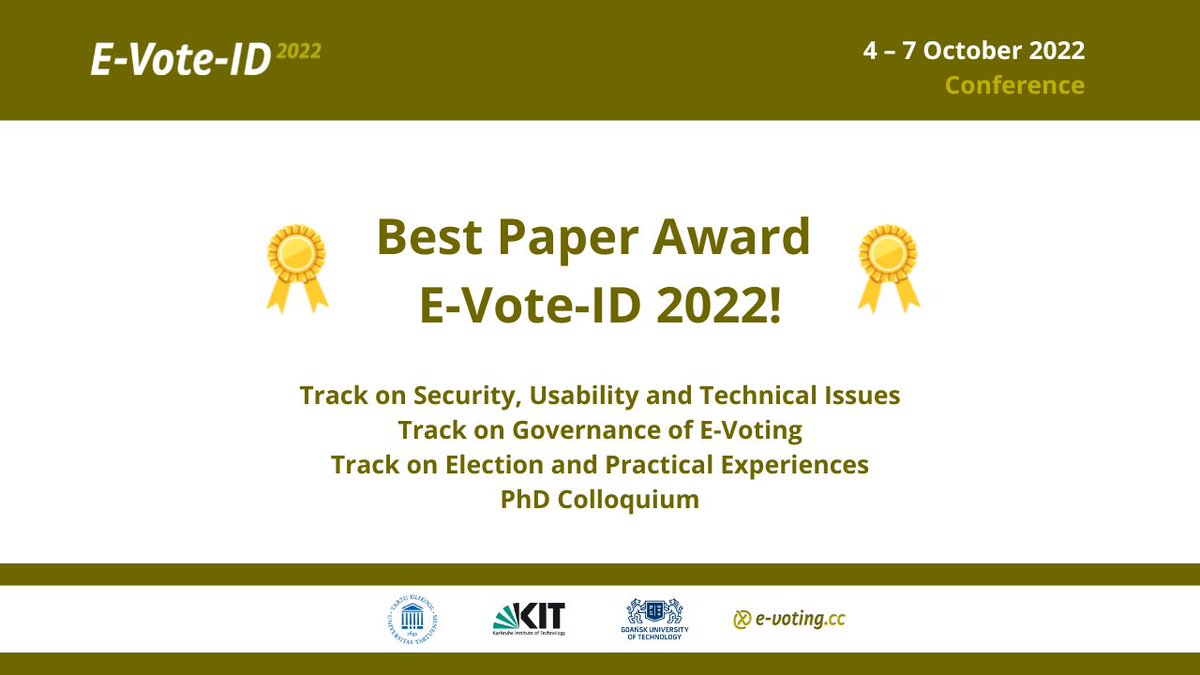 evotingcc's tweet photo. 🎉🎉🎉Thank you to all the award winners of #EVoteID2022 
@_TheRealLoganC @CESchuermann @EnkaBlanchard @helen__hayes

Despite difficult circumstances, we hope that you are as satisfied as we are. Even without the legendary cheesroad.
Thank you all for contributing to #EVoteID2022 https://t.co/okm277QAjh