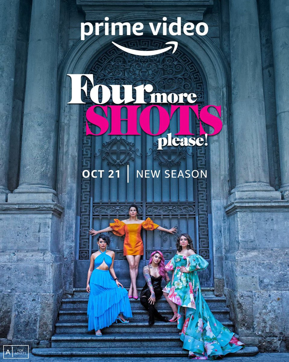 #FourMoreShotsPlease S3 premieres Oct 21st on @PrimeVideoIN.

@PritishNandy @RangitaNandy #IshitaPritishNandy @joyeetacruises #DevikaBhagat @ishita_moitra 
@IamKirtiKulhari @sayanigupta @bani_j @maanvigagroo @prateikbabbar @neilbhoopalam @jimSarbh @Lisaraniray