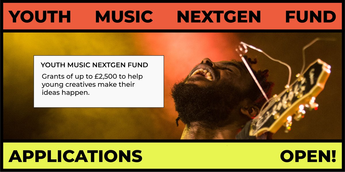 YouthMusic's tweet photo. 🚨Last chance to apply🚨
Today at 5pm, applications will close for round 4 of the Youth Music #NextGen Fund.
Don't miss out on your chance to secure a £2,500 grant to make your creative ideas come to life 💡
Find out more and apply here: https://t.co/HX2wVr6RNA https://t.co/jAWuz3qpBj