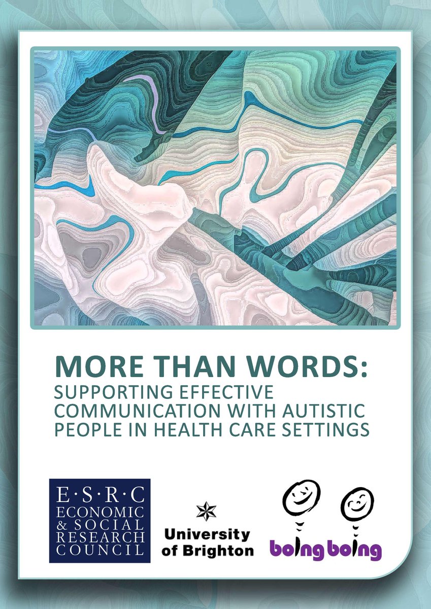 How can we reduce the vast health inequities that autistic people face? One way is to improve communication in healthcare settings. Introducing: 'More than words: Supporting effective communication with autistic people in health care settings' 1/13