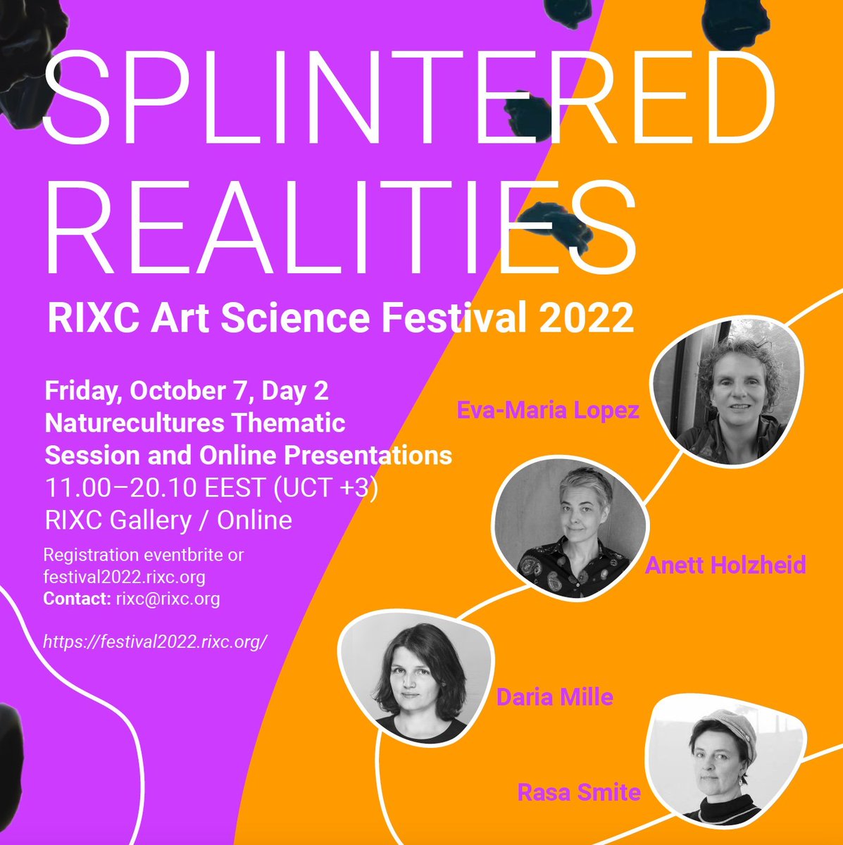 rixcriga's tweet photo. The Day 2 of the SPLINTERED REALITIES Conference begins NOW! Join the conference today at 11:00 EEST on Zoom and listen to the Naturecultures Thematic Panel and Online Presentations!
Buy tickets here: https://t.co/5iP8IYYIYL
Read more https://t.co/qKAqvcdV0e
#splinteredrealities https://t.co/xxsR454WmL