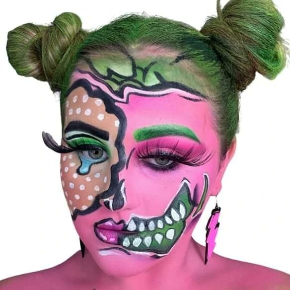 nataliemcf1984's tweet photo. It's been a while ✨️ some of my wee dolls Halloween looks 🎃👻🧟‍♀️ 
#12yearsold #minimua #bodyart #artist https://t.co/ZZMVhXJ1UE