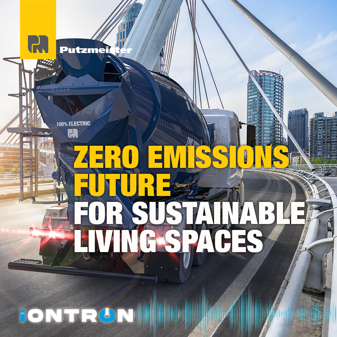 Putzmeister's tweet photo. The iONTRON eMixer will make you a pioneer of environmentally friendly concrete transport. You do not have to rely on fossil fuels and are simultaneously assuming social responsibility for a sustainable future.
Presented at bauma 2022.
#putzmeister #pmatbauma #emixer #bauma2022 https://t.co/IPl8yuh7M9