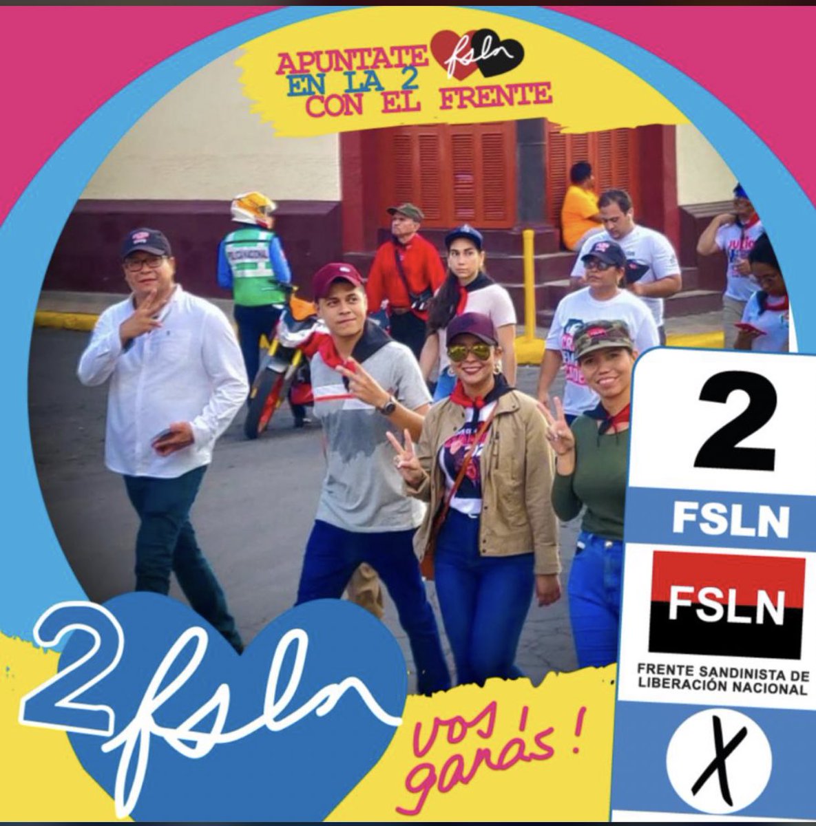 Apoyando a nuestro partido F.S.L.N ❤️🖤✌️
Somos pueblo que vence, avanzando en victorias cada día.  
Por más salud, más trabajo y más educación. ✌️
