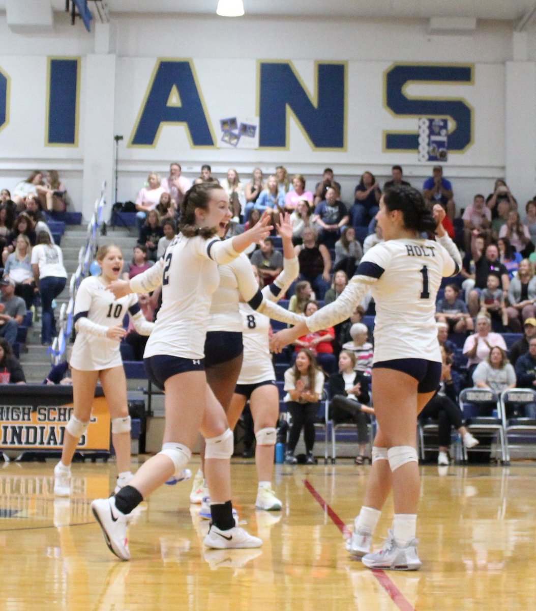 HoltVolleyball's tweet photo. A very exciting senior night game tonight! We can’t say enough great things about this group of girls and they will certainly be missed by our program. Couldn’t quite pull out the win but it was a phenomenal effort none the less! https://t.co/N3wj5WixBx