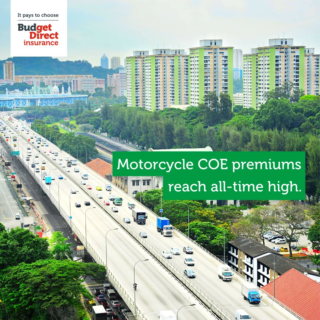 BudgetDirectSG's tweet photo. Sorry guys but it’s bad news for motorcyclists this week with COE prices hitting an all-time high of $11,751. Check out insurance from Budget Direct who offer one of the cheapest plans for safe riders without compromising on cover or quality. Find out more https://t.co/9u15PSKvqo https://t.co/VWARoS2dyG