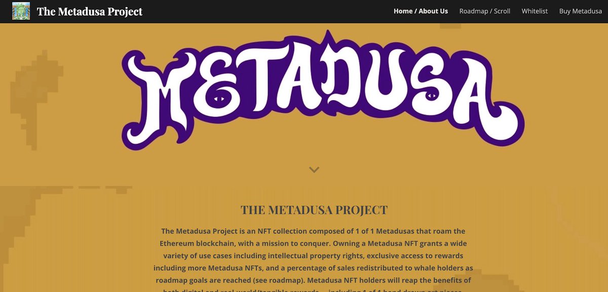The team has been working on the metadusa website &amp; whitelist which is coming soon!🚀🐍

We appreciate our community for sticking with us while we work on the backend. . .we’re making it worth the wait💚

Sneak peak of the site👇 
#NFT #NFTCommunity #ETH #ethnft
