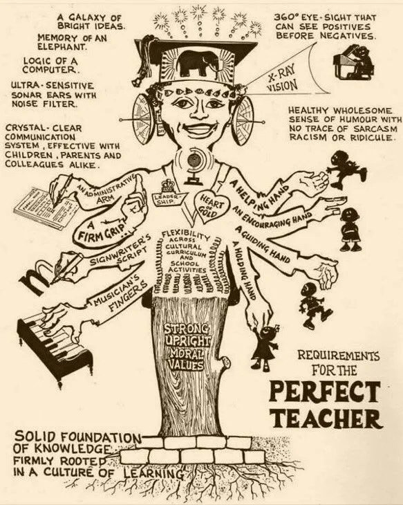 Requirements for the perfect teacher, it's not asking too much is it?