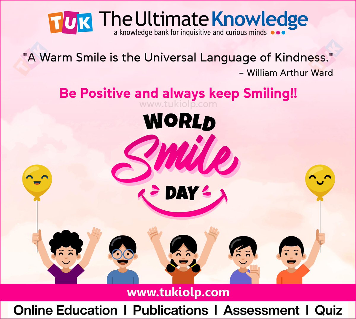 TUKnowledge's tweet photo. βA Warm Smile is the Universal Language of Kindness.β β William Arthur Ward
Be Positive and always keep #Smiling π!!
.
.
.
#TUKWorld #TheUltimateKnowledge #TUK #TUKIOLP #WorldSmileDay #WorldSmileDay2022 #WSD #SmileDay #SmileDay2022 #smile #KeepSmiling #Smiles https://t.co/sNLUXfIO6Z