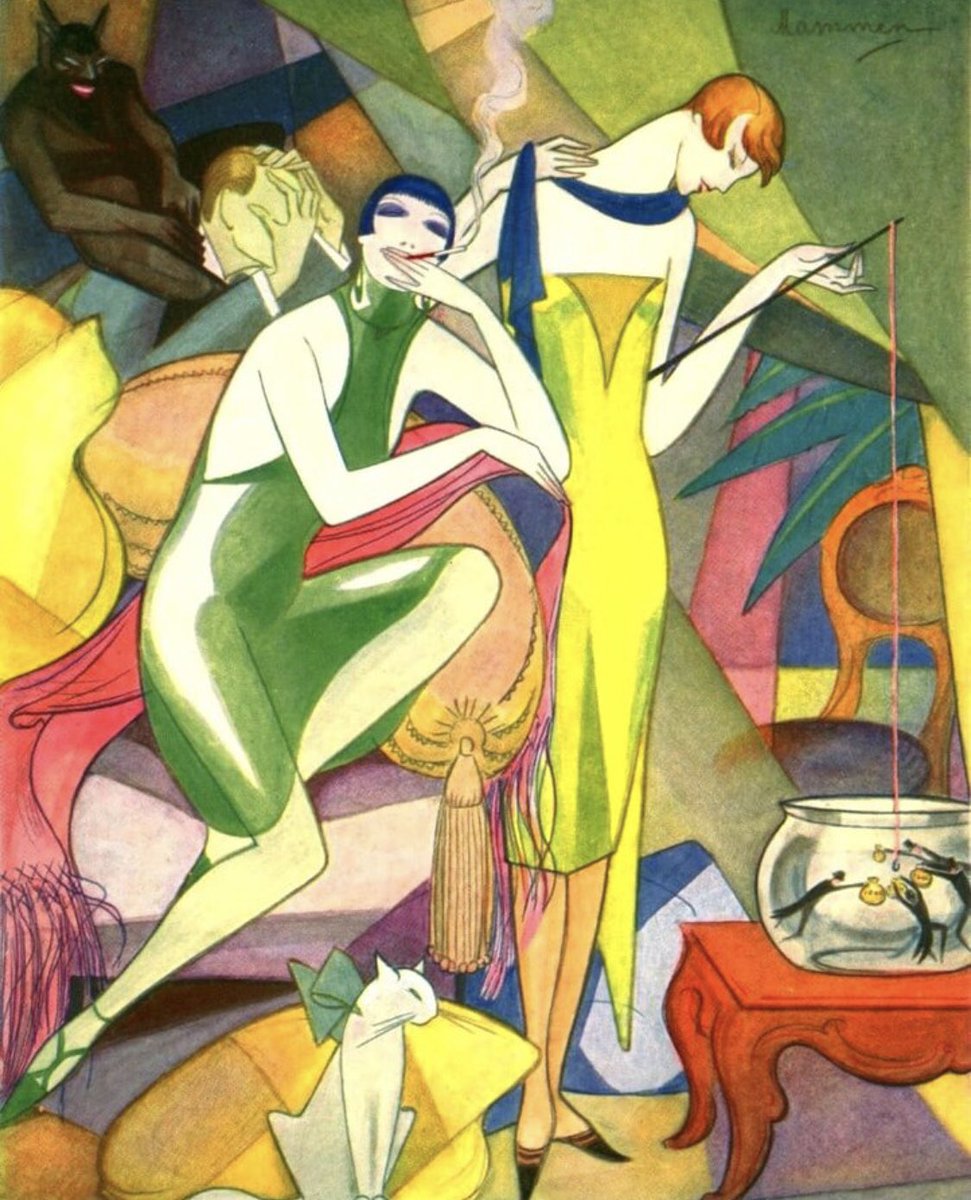 Die Wiederentdeckung in hohem Alter war Jeanne Mammen (1890-1976) etwas suspekt und fast ein wenig unangenehm. Aber wie konnte man ihre z.T. brutalen, häufig aber sehr liebevollen Illustrationen einer untergegangenen Epoche auch nicht feiern? 💕 3/3