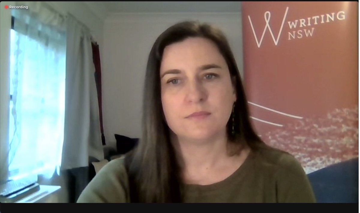 suzannevbrown's tweet photo. Great way to spend lunch - listening to @katemildenhall in conversation with @rowenawriter for @writingNSW   Kate has a seminar coming up in Nov, all about promoting your creative work and it’s irl (Sydney)! #writingtips #writingcommunity https://t.co/5rhYm3vbjB