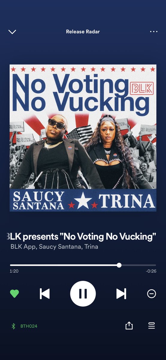 WarrenLamar12's tweet photo. Y’all.. Saucy Santana and Trina making a banger about voting and telling all the kids to vote was not something I had in my 2022 bingo card…but I am 🗣️HERE FOR IT‼️ #NoVoting #NoLoving #WeStandForSomething🇺🇸 https://t.co/T14URb27zy
