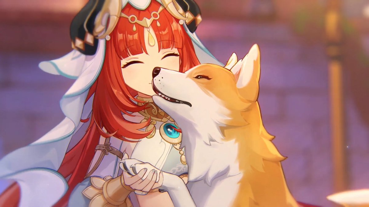 orangeotd's tweet image. the orange anime character of the day is nilou from genshin impact!