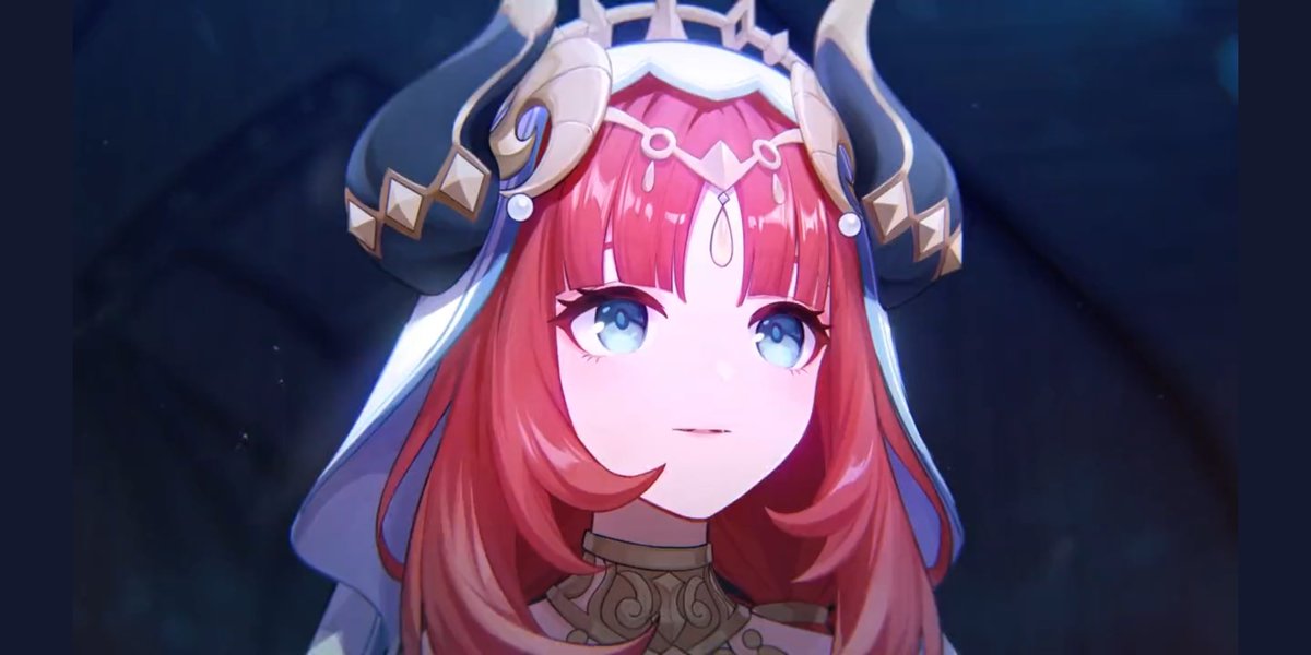 orangeotd's tweet image. the orange anime character of the day is nilou from genshin impact!