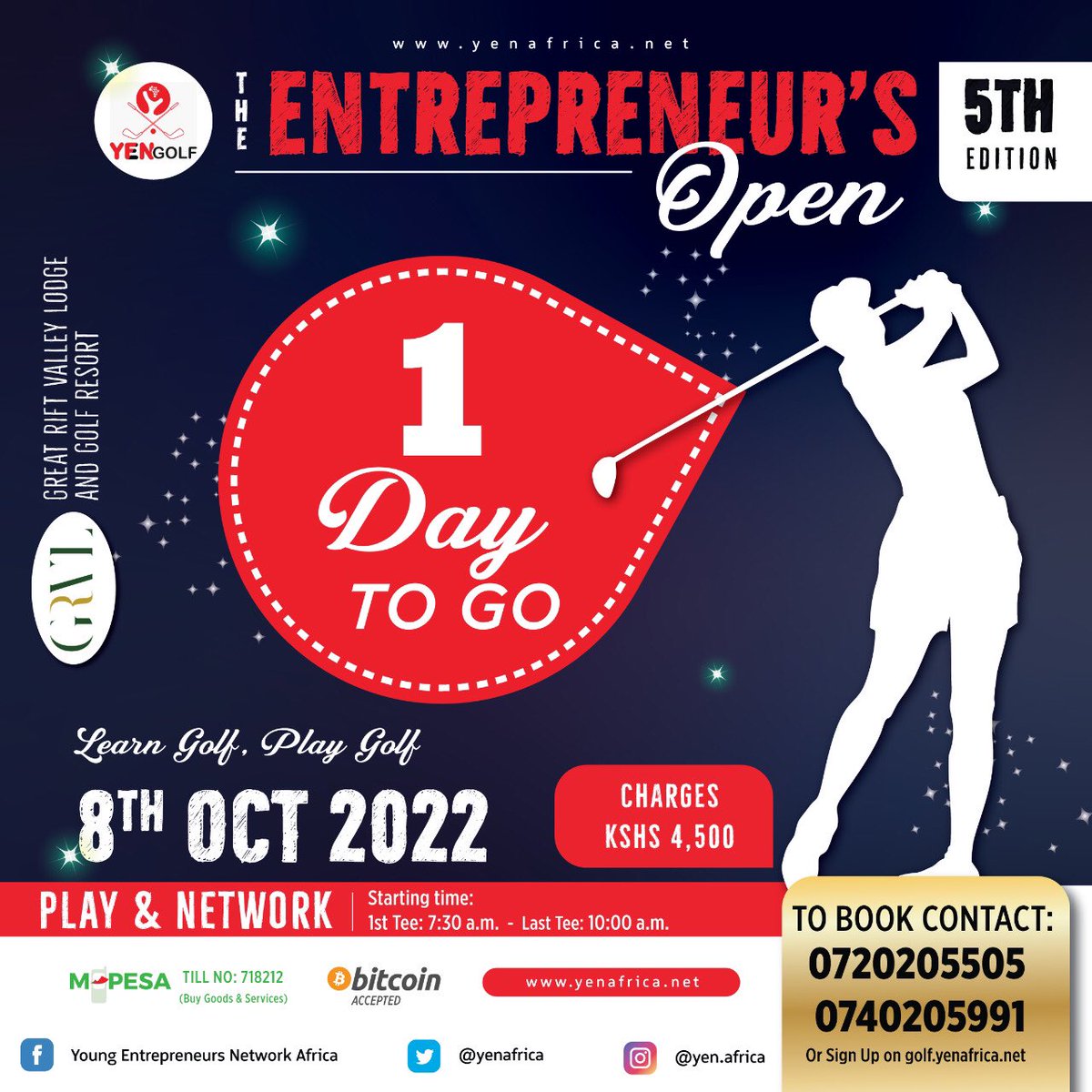🏌️‍♂️Just one more day to go! #YENGolf #EntrepreneursOpen #YENGolfTournament #GolfTournament