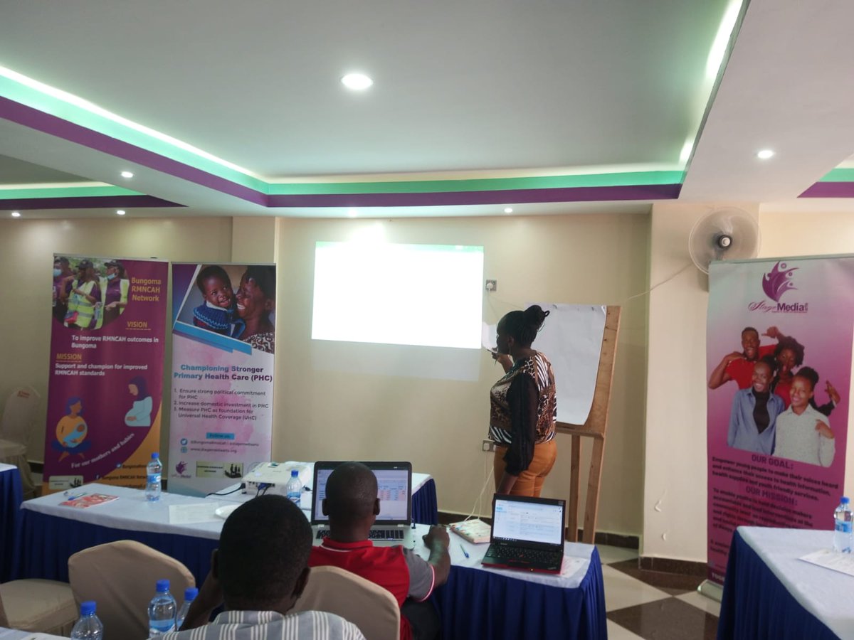 issa_rahmah's tweet photo. @BungomaRmncah @stagemediaarts Validating data on #VSP indicators.
Review and updating of the County Vital signs indicators.
Co developing smart action points with the county health management team,sub county MOH and partners @E4A_MamaYeKenya @ImprovingPHC
#StrongPHC https://t.co/Jq0vdcCChY