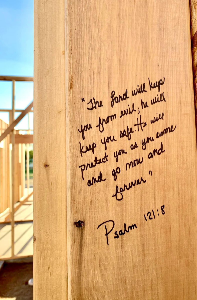 We are blessed to have this opportunity to custom build our new home.  I wanted to share with you some bible verses for inspiration to bless our new home.  And messages I wrote to my babies in their bedrooms.  I hope everyone had a great day.  Blessings to all 🥰❤️🙏🏻🏡🪚🔨⚙️🔩