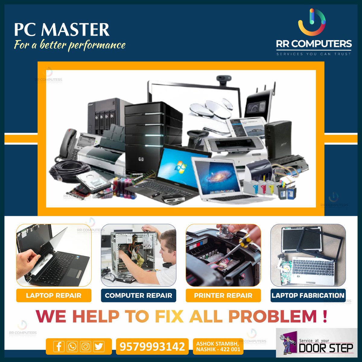 RR_Computers's tweet image. WE HELP TO FIX ALL PROBLEM !👨🏻‍🔧
▪️LAPTOP REPAIR
▪️COMPUTER REPAIR
▪️PRINTER PROBLEM
▪️LAPTOP FABRICATION
▪️MOTHERBOARD REPAIR
▪️CHIP LEVEL REPAIR
TO GET BEST SERVICES
CONTACT US ON
📞 8855093142
📞 9579993142
#RRComputers #ComputerSalesandService #ComputerRepairInNashik