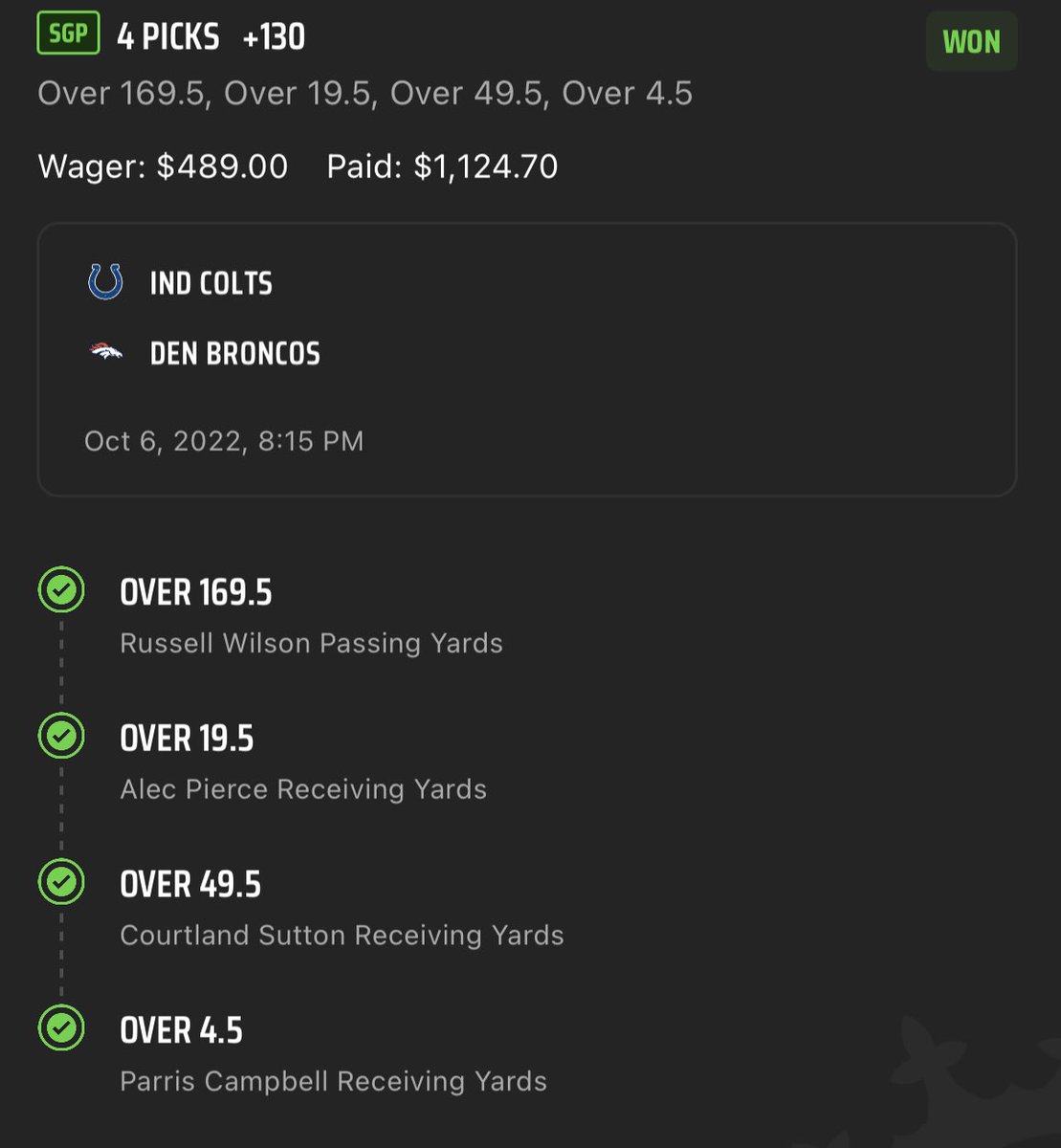 groupchatlocks's tweet photo. Big day for the groupchat! Some hits from a few of the members! #betting #nflbets https://t.co/f8el9zr75h