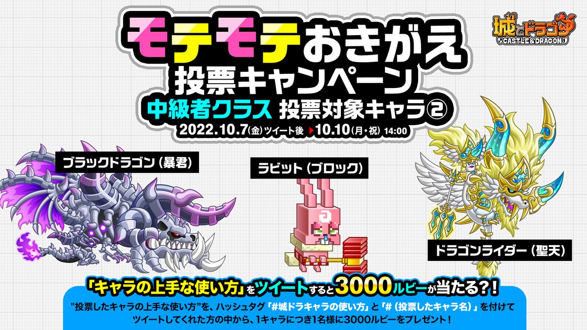 ✓モテモテおきがえ投票⑤ 「ドラゴン/ダイヤ/プラチナ」帯で使用率が