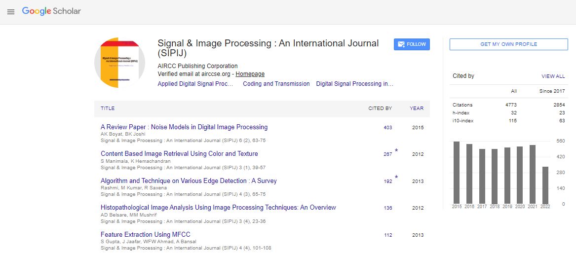SIPIJJournal's tweet image. #autocorrelation #imageencryption 

Signal &amp;amp; Image Processing: An International Journal (SIPIJ) 
ISSN: 0976 – 710X [Online]; 2229 - 3922 [Print]
airccse.org/journal/sipij/…

Contact Us
sipijjournal@airccse.org or sipij@aircconline.com

Google scholar link: scholar.google.co.in/citations?hl=e…
