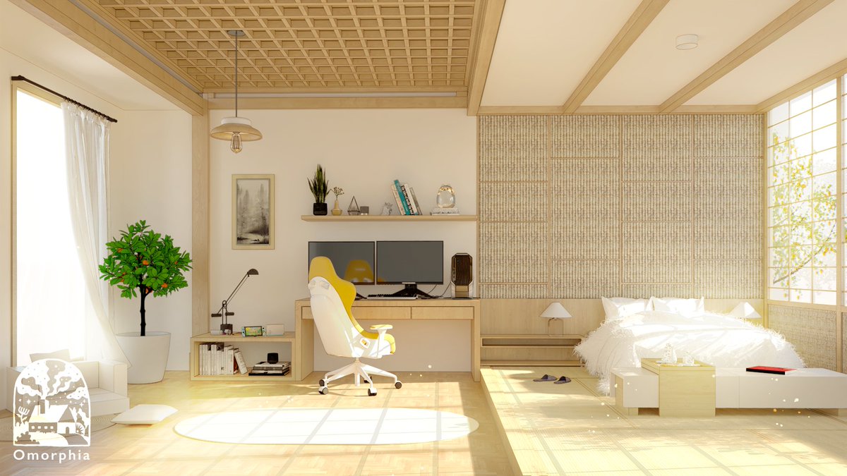 Omorphia1's tweet photo. Japanese modern and traditional spaces both reflect one thing: minimalism ✨ https://t.co/CIFb0aHmJs