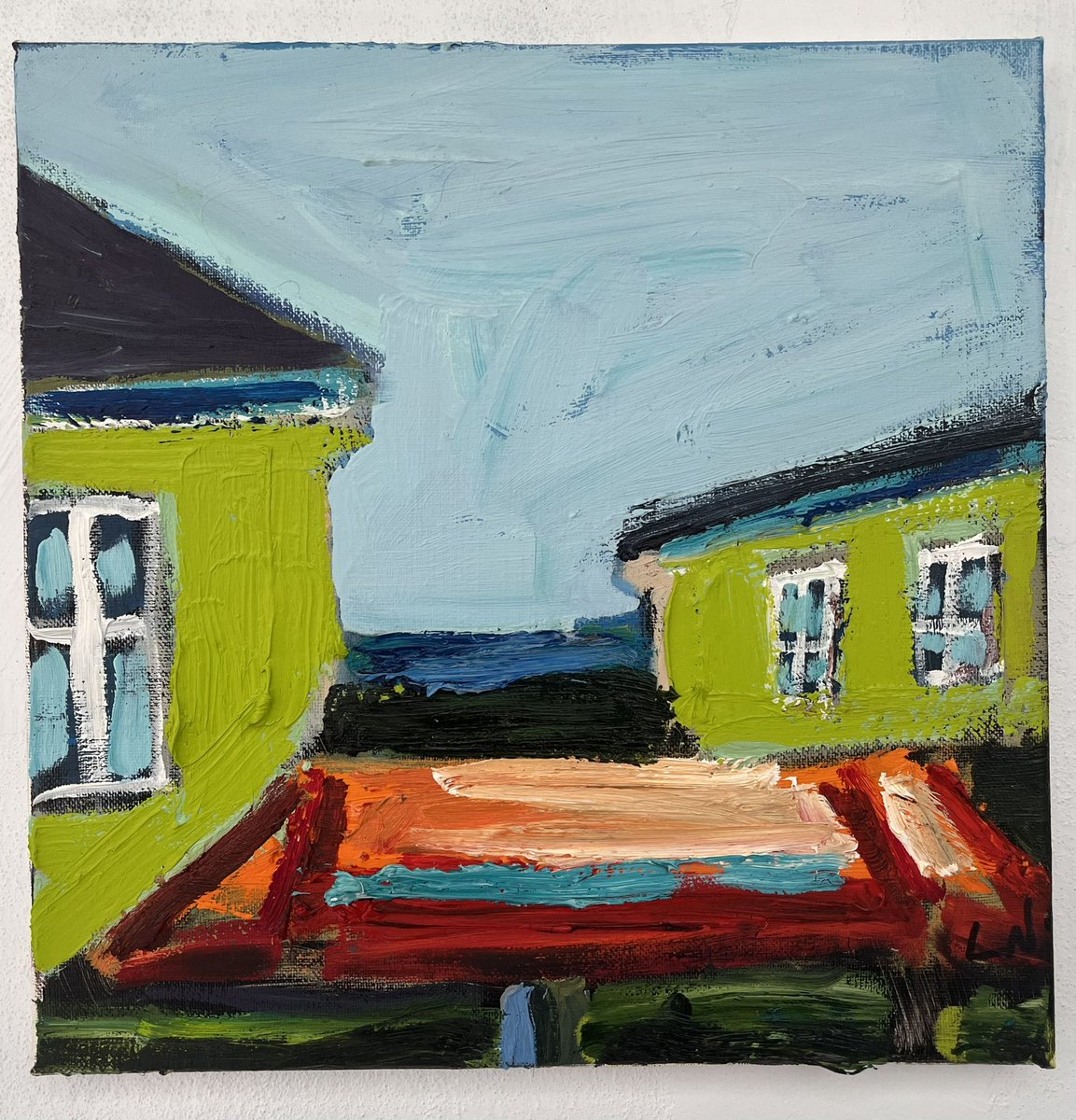 Painting from my good friend and colleague from art school, Luke Naylor. It’s of the north shore of Nova Scotia, my origin, ancestral stomping grounds. I’m so grateful to have this visual touchstone to bring me home in spirit. Check out his insta lukewnaylor