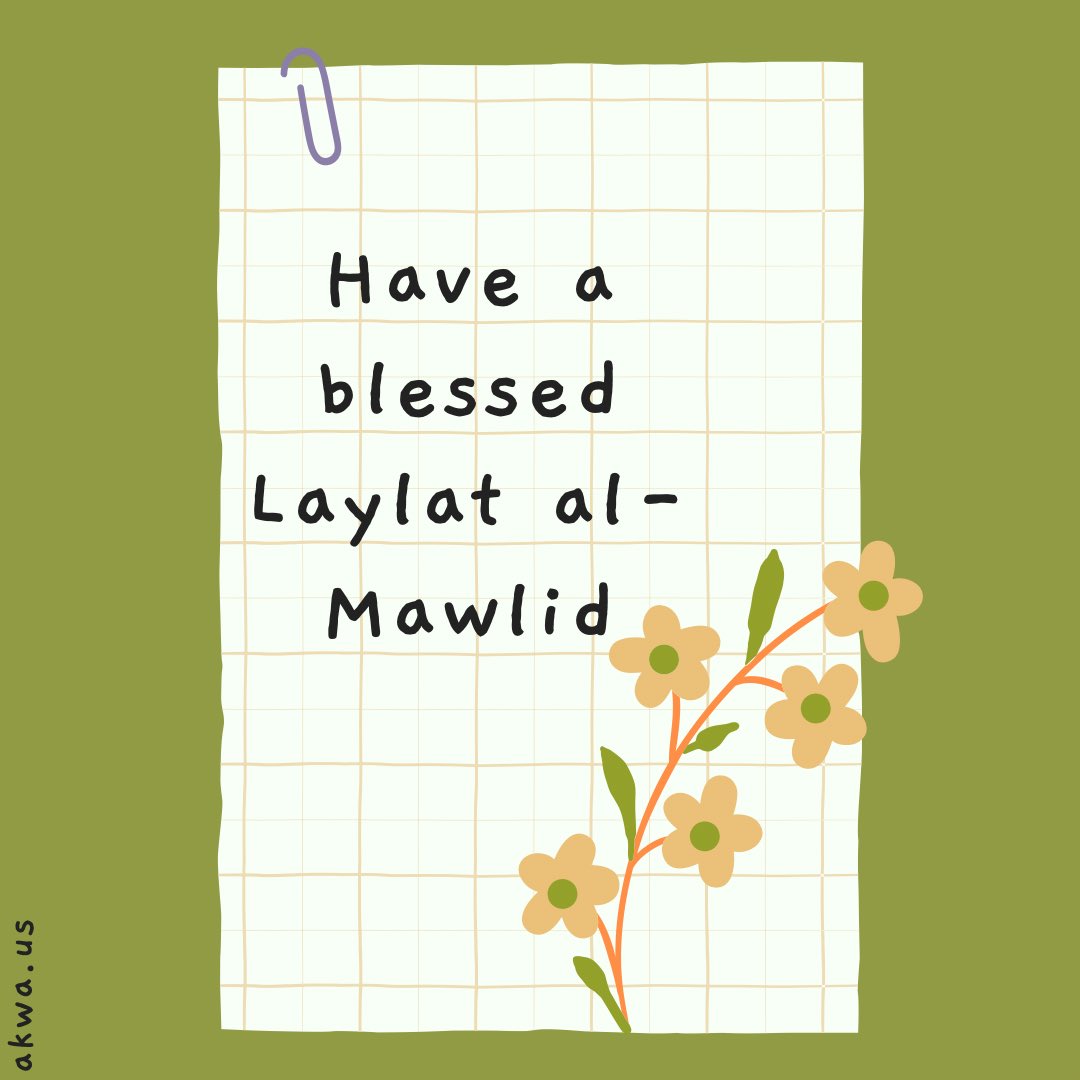 Have a blessed Laylat al- Mawlid 🌹

#Mawlid