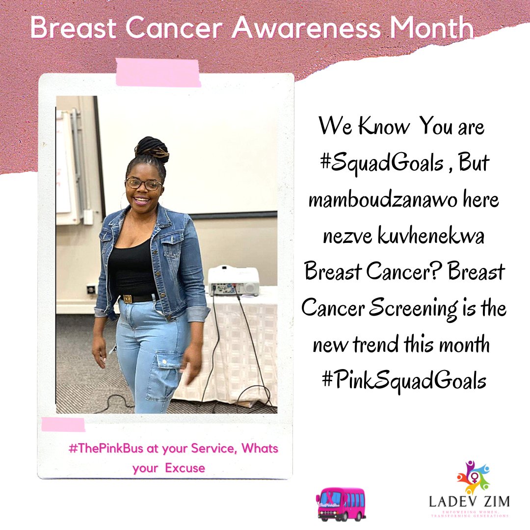 ladevzim's tweet photo. Encourage your  friend or relative to  go for Breast Cancer Screening. Early Detection Saves Lives.  Be your  Sisters  keeper. 

#BreastCancerAwarenessMonth  #BreastCancerScreening  #SavetheBreast  #Pinktober #ThePinkBus #PinkBusCampain #EliminateBarriers #LeavingNoOneBehind https://t.co/HaZALong7S