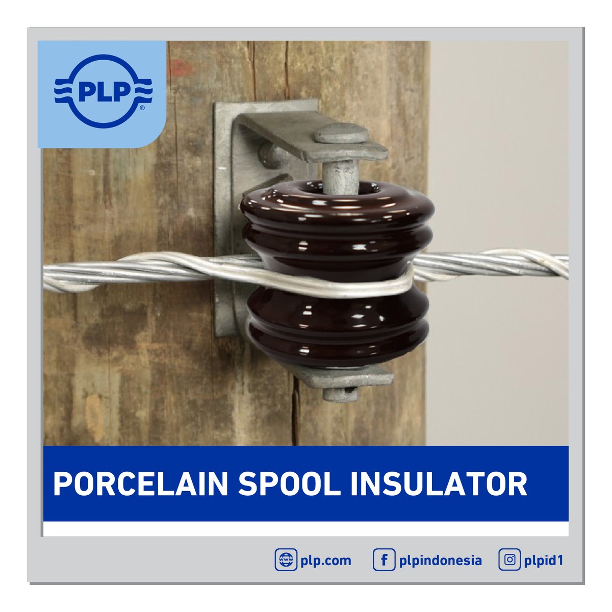 PLPID's tweet photo. PORCELAIN SPOOL INSULATOR berfungsi untuk mengisolasi dan menopang konduktor netral, primer dan sekunder (telanjang atau tertutup) pada tiang. PORCELAIN SPOOL INSULATOR dirancang dan diproduksi agar kompatibel dengan spool ties PLP &amp;telah diuji sesuai dengan standar ANSI.

#PLPID https://t.co/T2CV4rE5yi