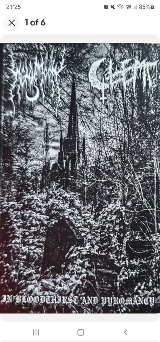 LordOfTheShado8's tweet photo. Scrolling through ebay last night and stumbled across both of these. One was a steal the other I paid a little more than I wished too, but as Hellmoon stuff is near as dammit so hard to get hold of I just had too. #Hellmoon #Glemt split and #Hellmoon and #Nyctophilia split. https://t.co/lt213aINVr